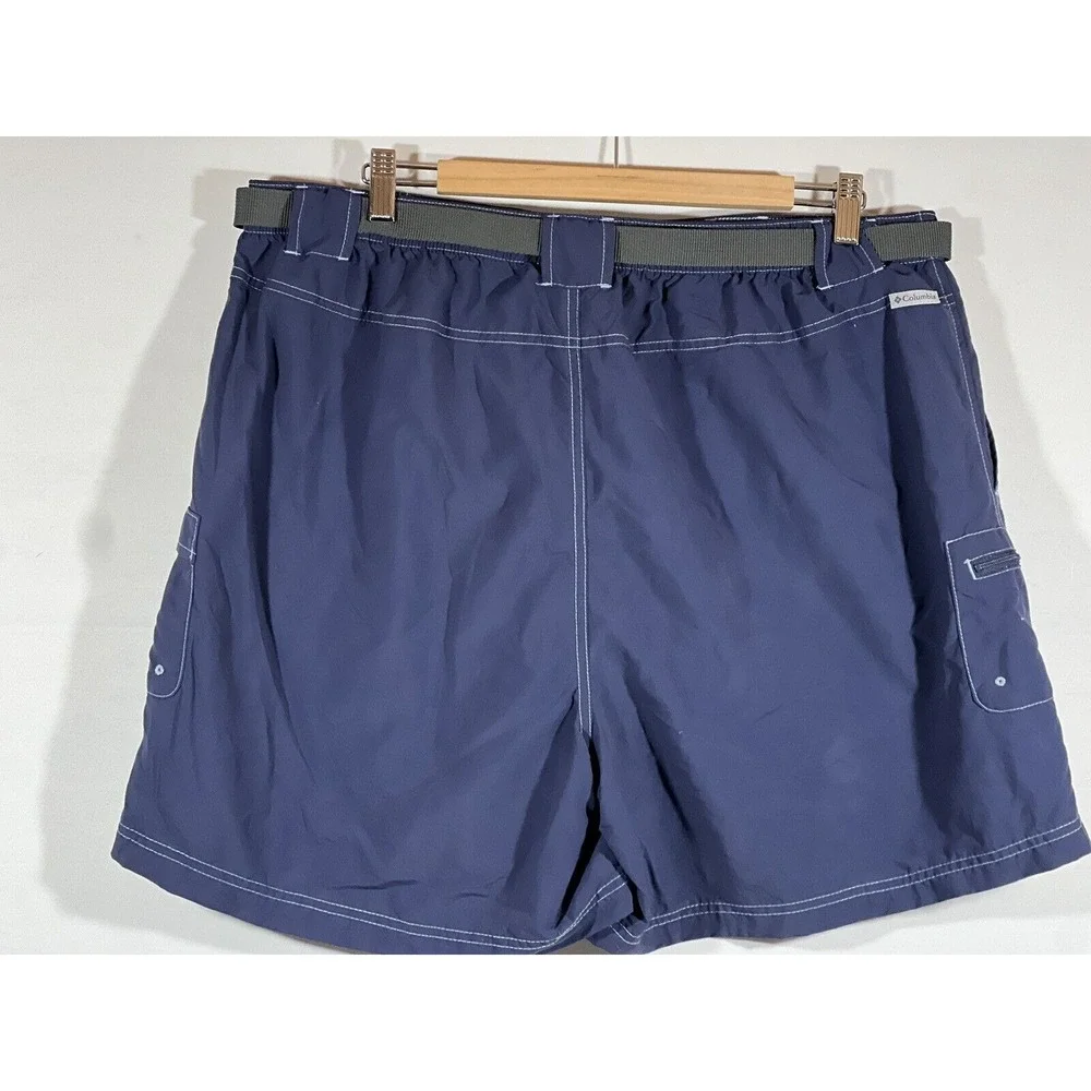 Columbia Cargo Shorts Mens 2XL Blue Hiking Gorpcore Outdoor Utility Trail